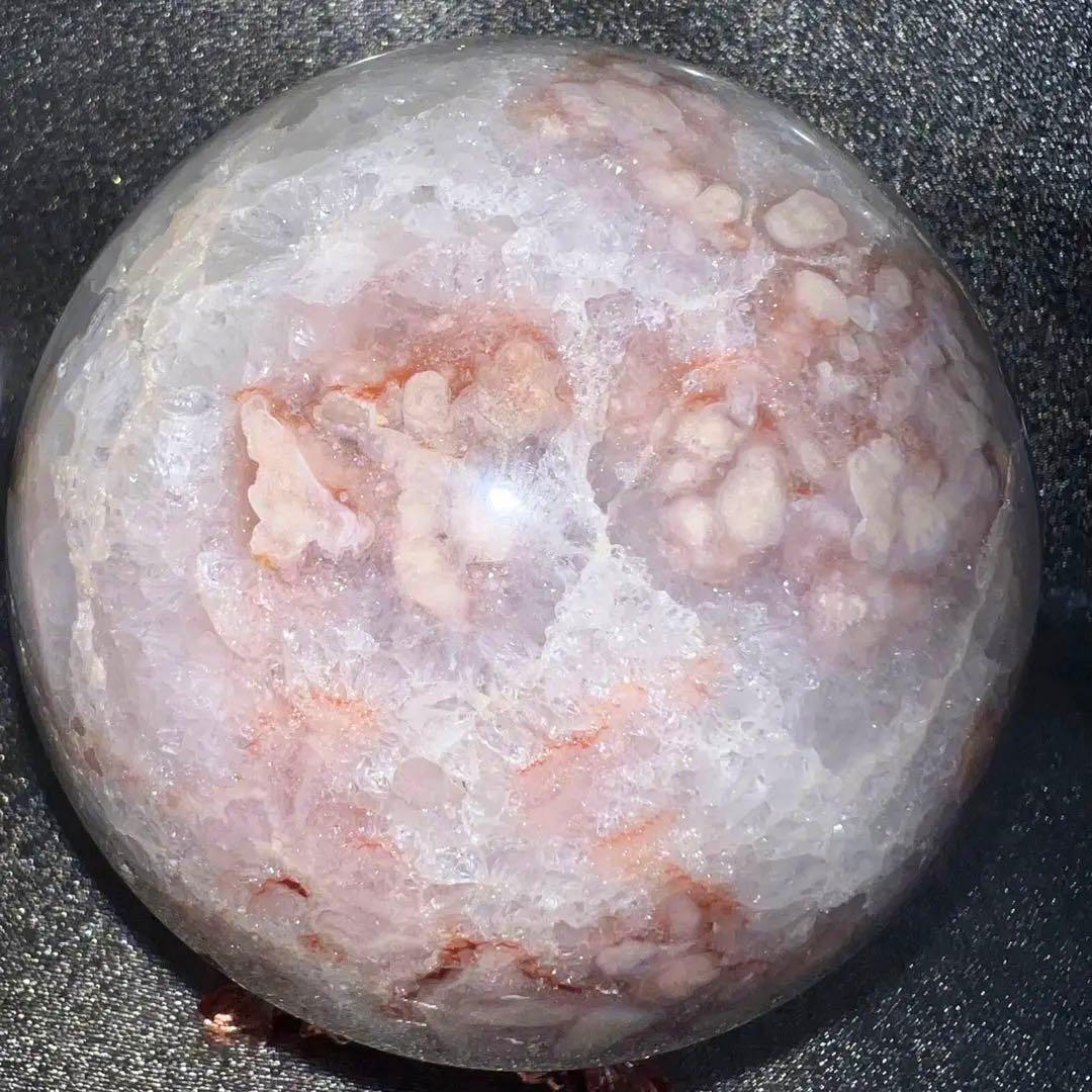 ⑭ピンクアメジスト桜瑪瑙⭐️ピンクアメジスト花瑪瑙⭐️フラワーアゲート⭐️スフィア