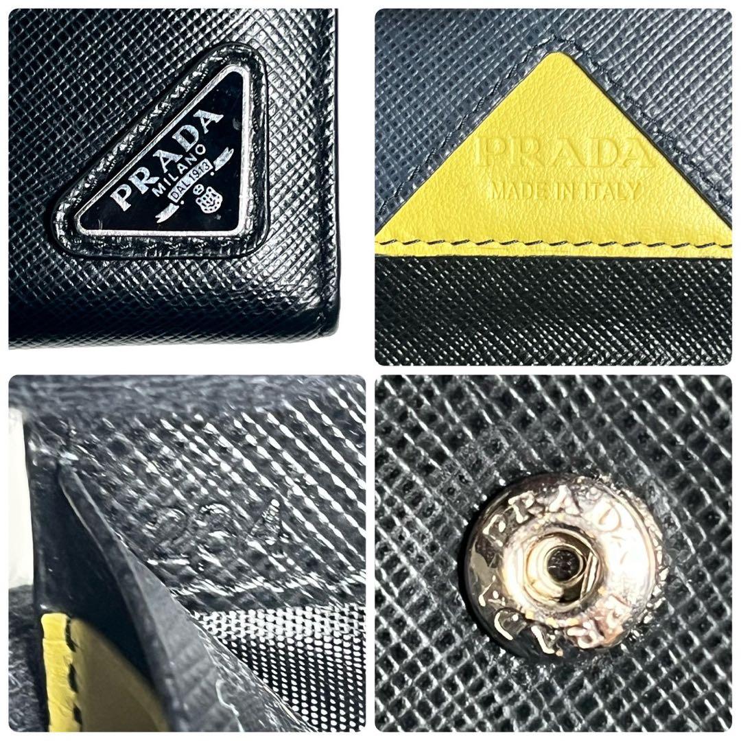 【現行型・美品✨】RFID掲載 プラダ コンパクトウォレット 折り財布 黒