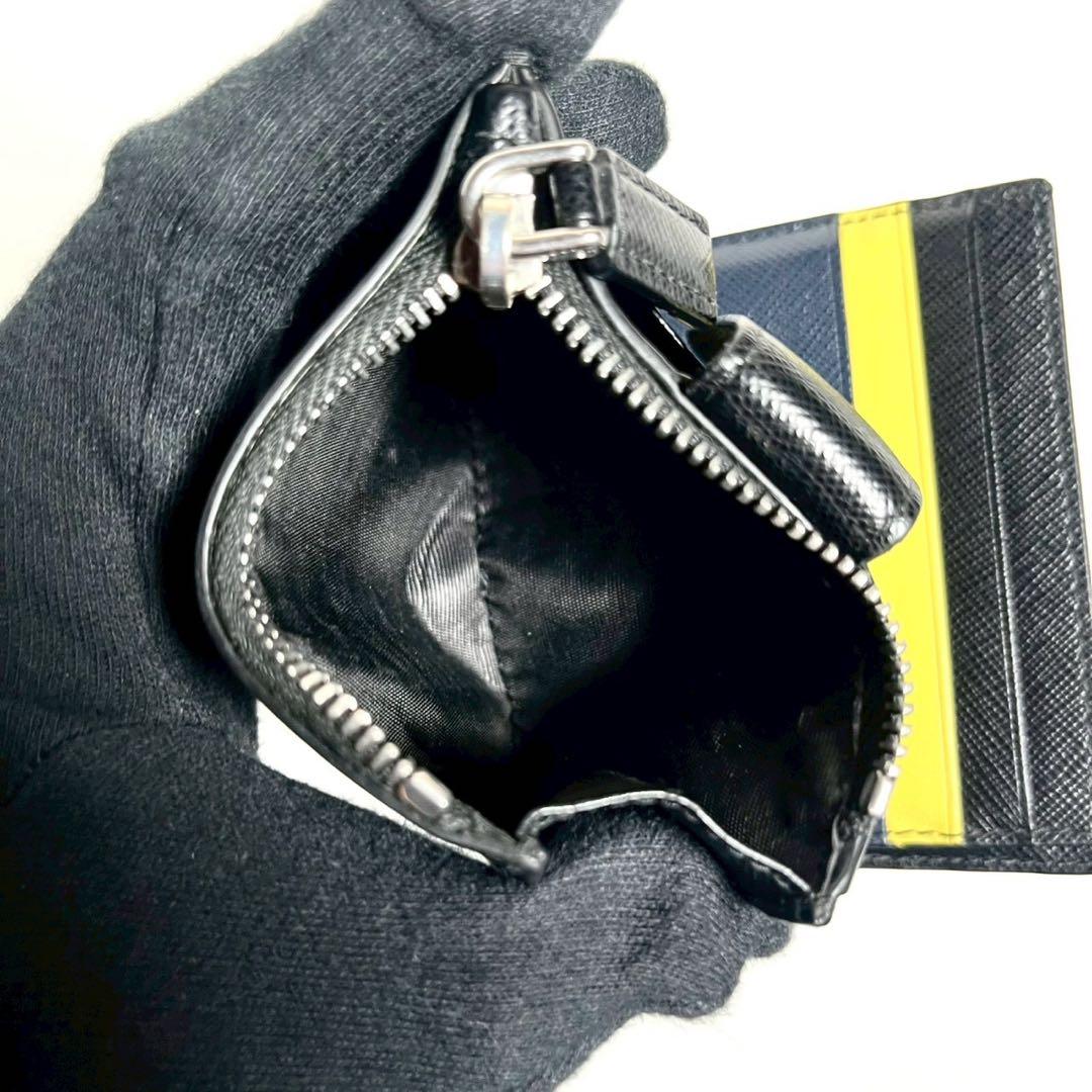 【現行型・美品✨】RFID掲載 プラダ コンパクトウォレット 折り財布 黒