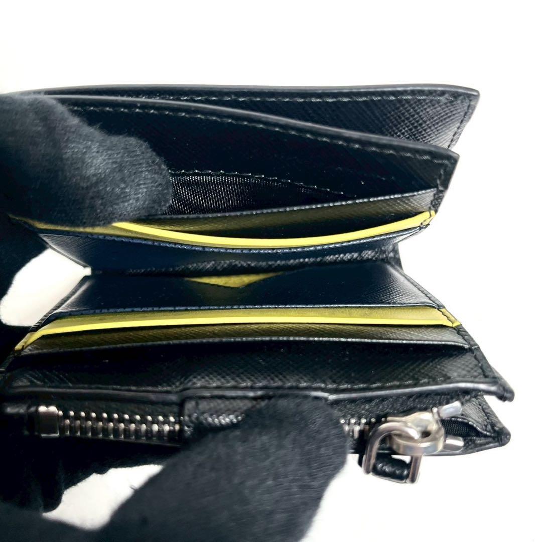 【現行型・美品✨】RFID掲載 プラダ コンパクトウォレット 折り財布 黒