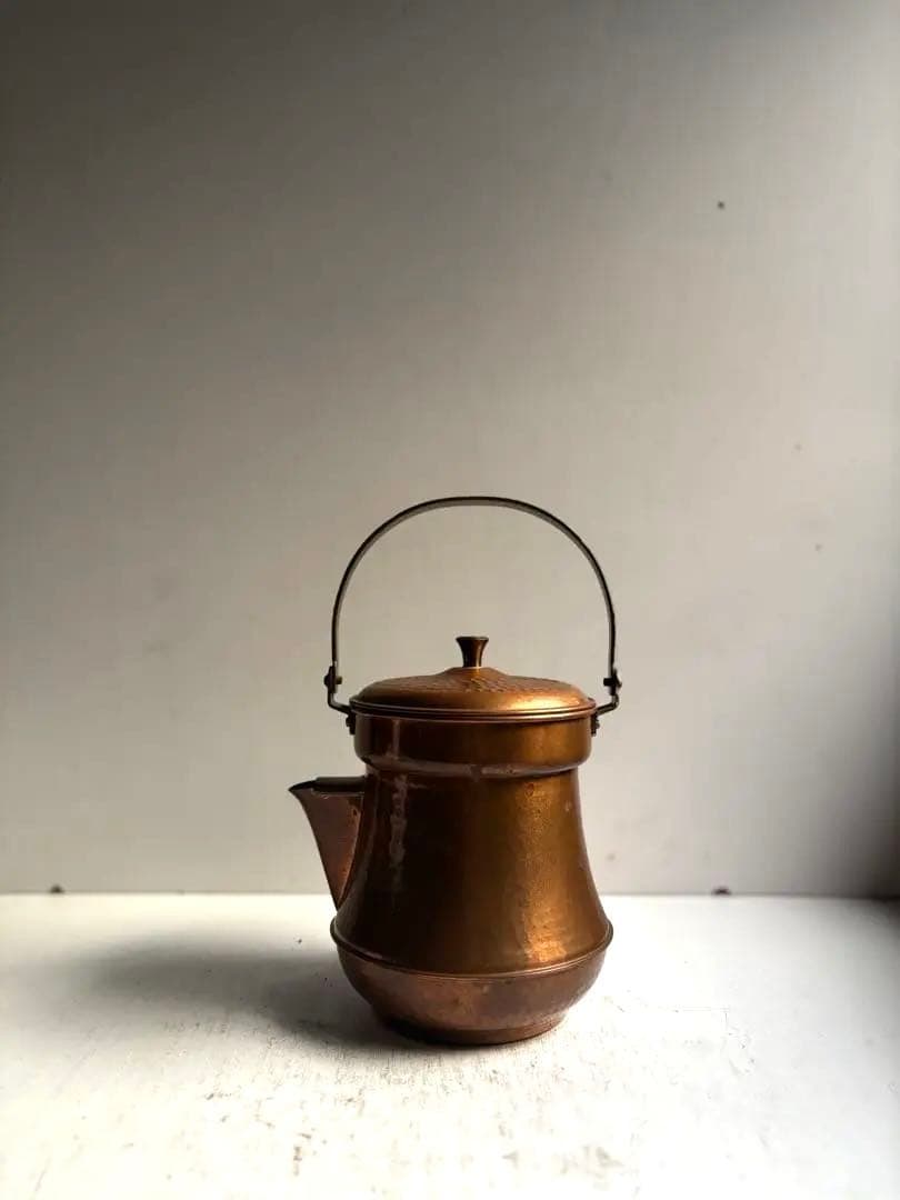 811 ヴィンテージ 純銅製ケトル やかん ポット 民芸 工芸 美品