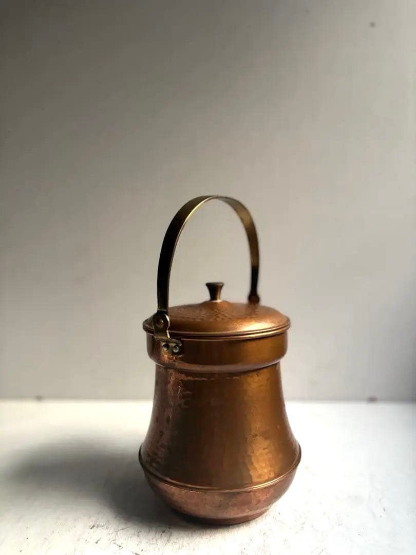 811 ヴィンテージ 純銅製ケトル やかん ポット 民芸 工芸 美品