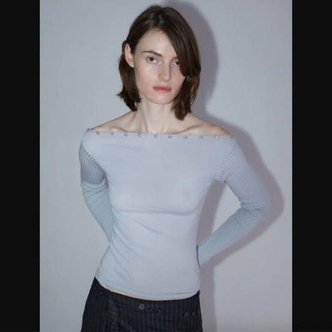 paloma wool トップス　ニット ブルーグレー