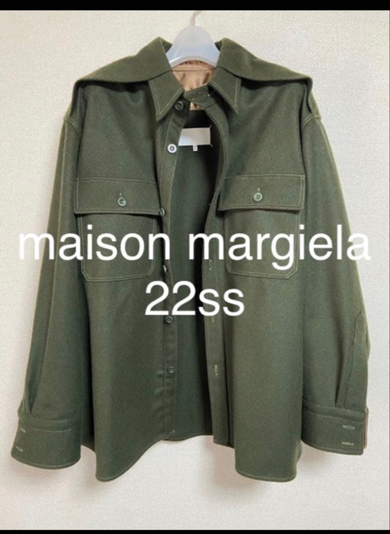 maison margiela 22ss オリーブ シャツジャケット