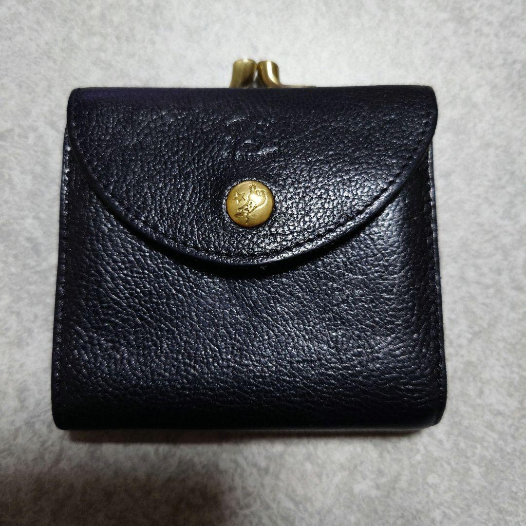 イルビゾンテ　がま口　二つ折り財布　ブラック