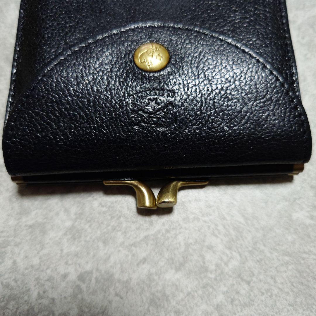 イルビゾンテ　がま口　二つ折り財布　ブラック