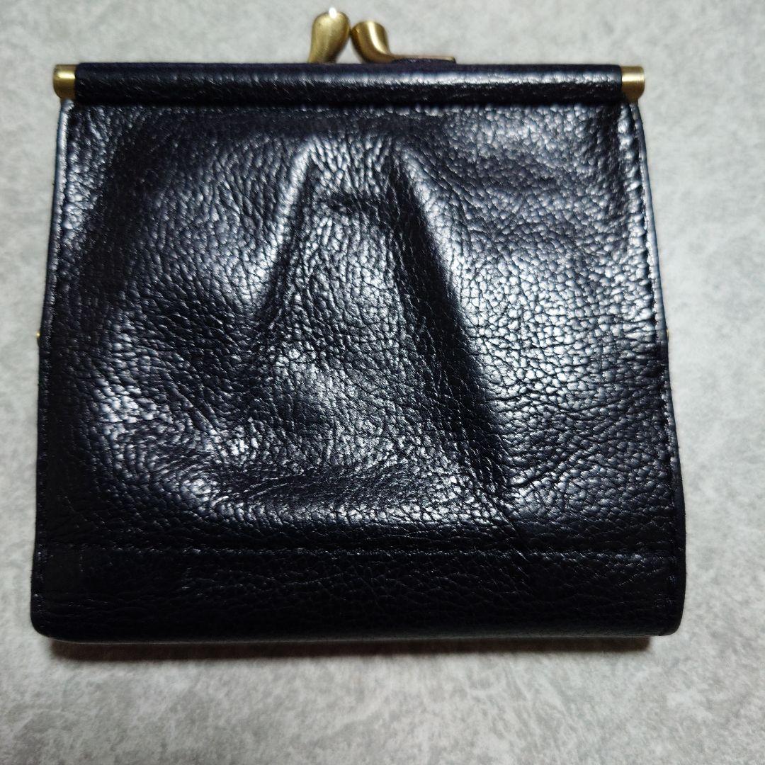 イルビゾンテ　がま口　二つ折り財布　ブラック