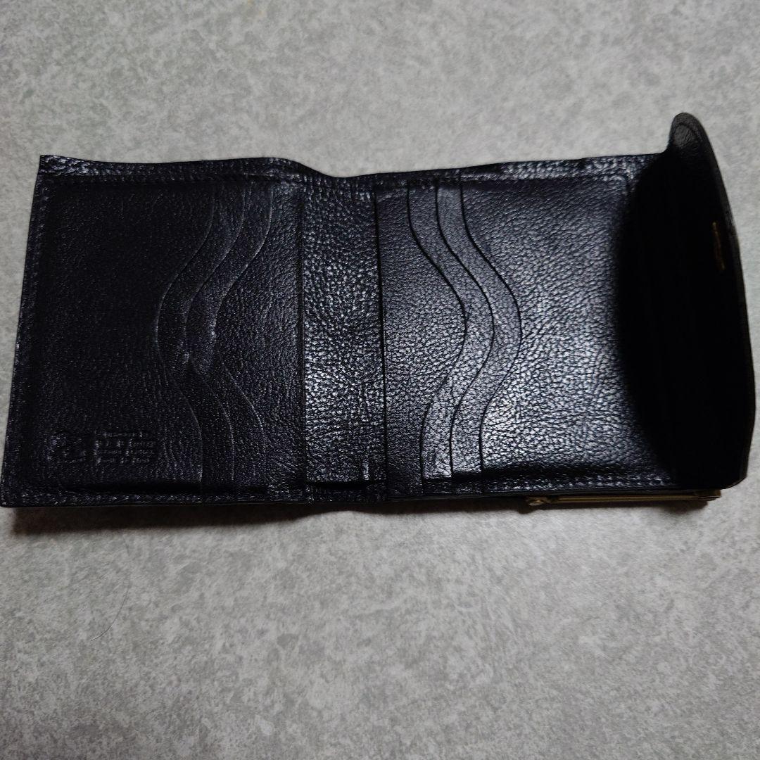 イルビゾンテ　がま口　二つ折り財布　ブラック