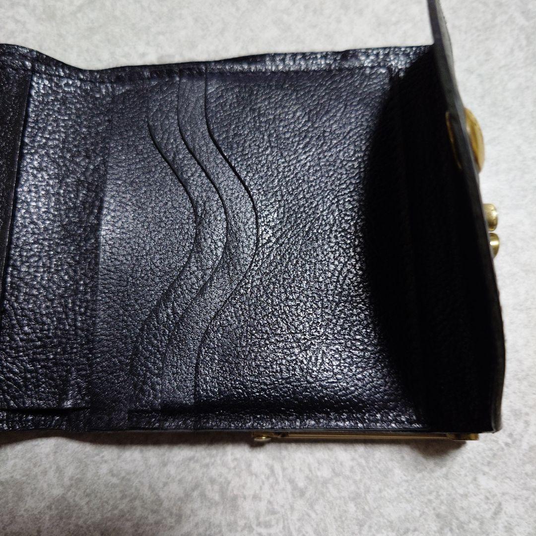 イルビゾンテ　がま口　二つ折り財布　ブラック