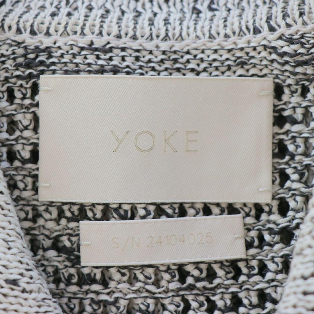 トップス YOKE 24SS MESH KNITTED BUTTONED CARDIGAN