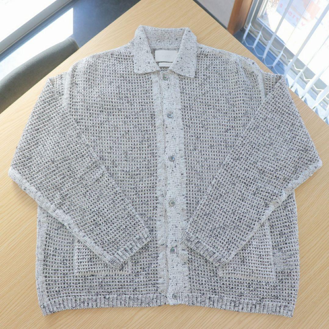 トップス YOKE 24SS MESH KNITTED BUTTONED CARDIGAN