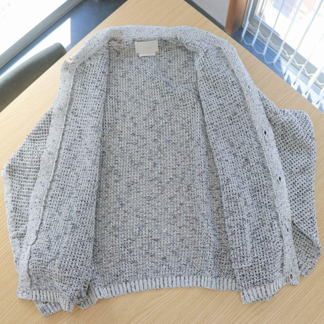 トップス YOKE 24SS MESH KNITTED BUTTONED CARDIGAN
