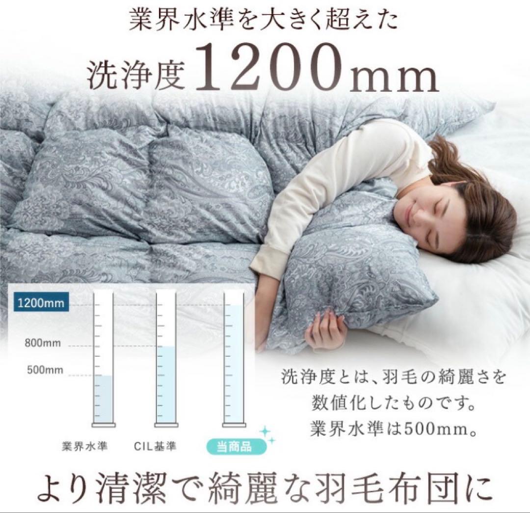 【日本製】洗える羽毛布団　ホワイトダックダウン 93% シングル　増量タイプ