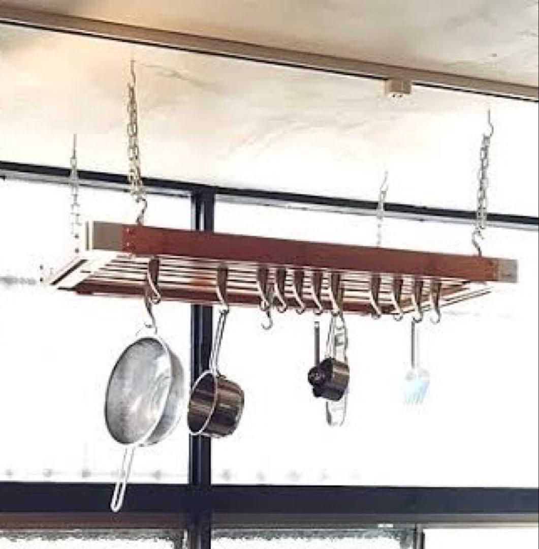 【美品】【新品未使用】DULTON ダルトン バンブーハンギングポットラック