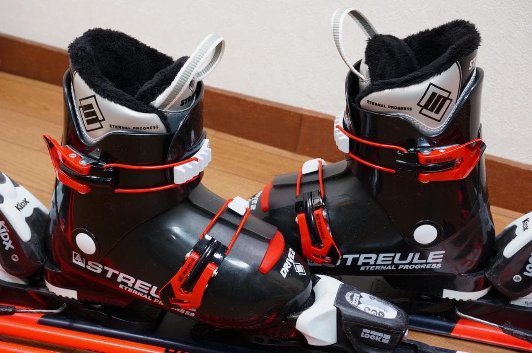 メンテ済 120cm 靴21cm ROSSIGNOL スキーセット