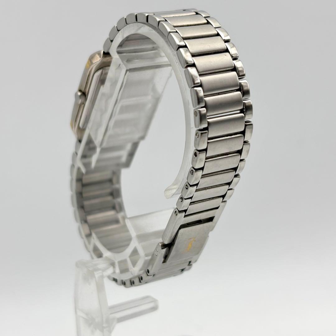 イヴサンローラン YSL ロゴ クオーツ 腕時計 レクタンギュラー コンビ