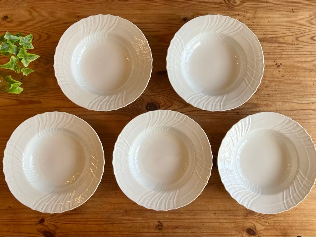 ジノリ　ベッキオホワイト　20スーププレート×5