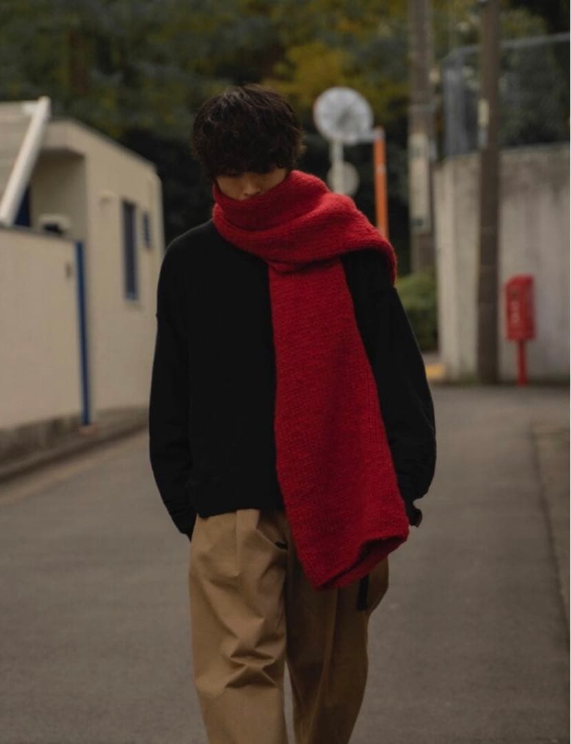 stein 2020aw ハンドニットスリーブマフラー