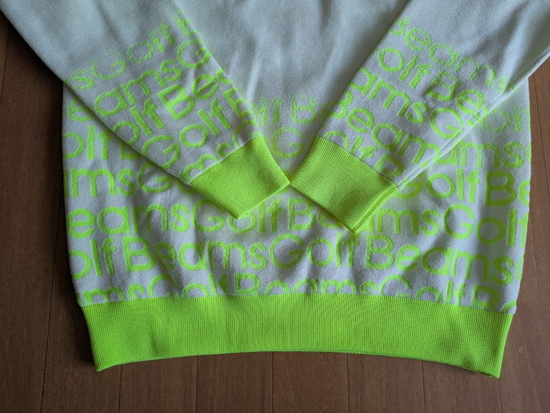 BEAMS GOLF セーター Mサイズ ホワイト/イエロー