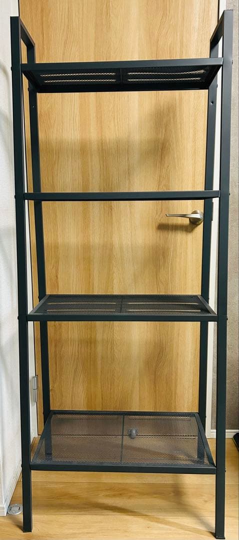 IKEA ブラックメッシュ4段スチールラック