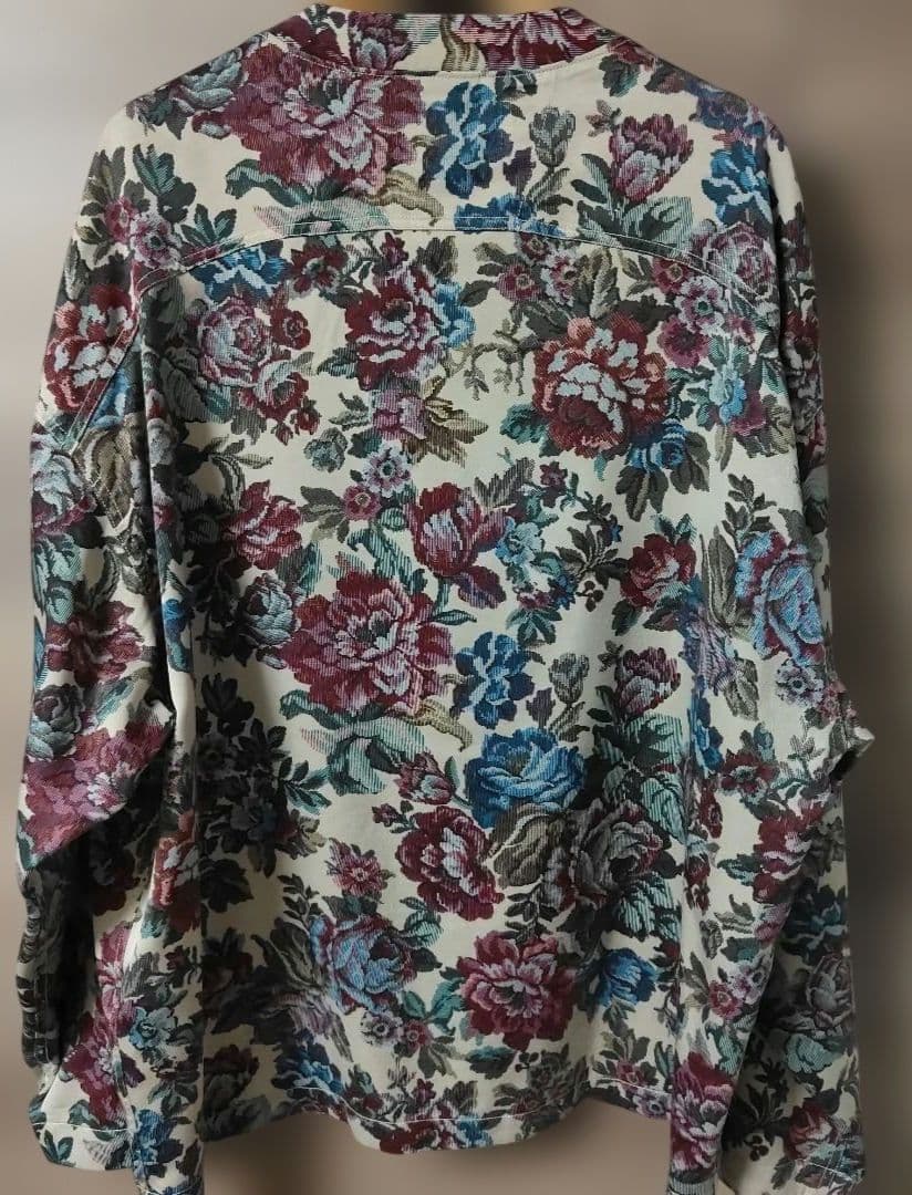 極美品FAT 総柄、花柄カーディガン BLOSSOGAN サイズFAT(XL)