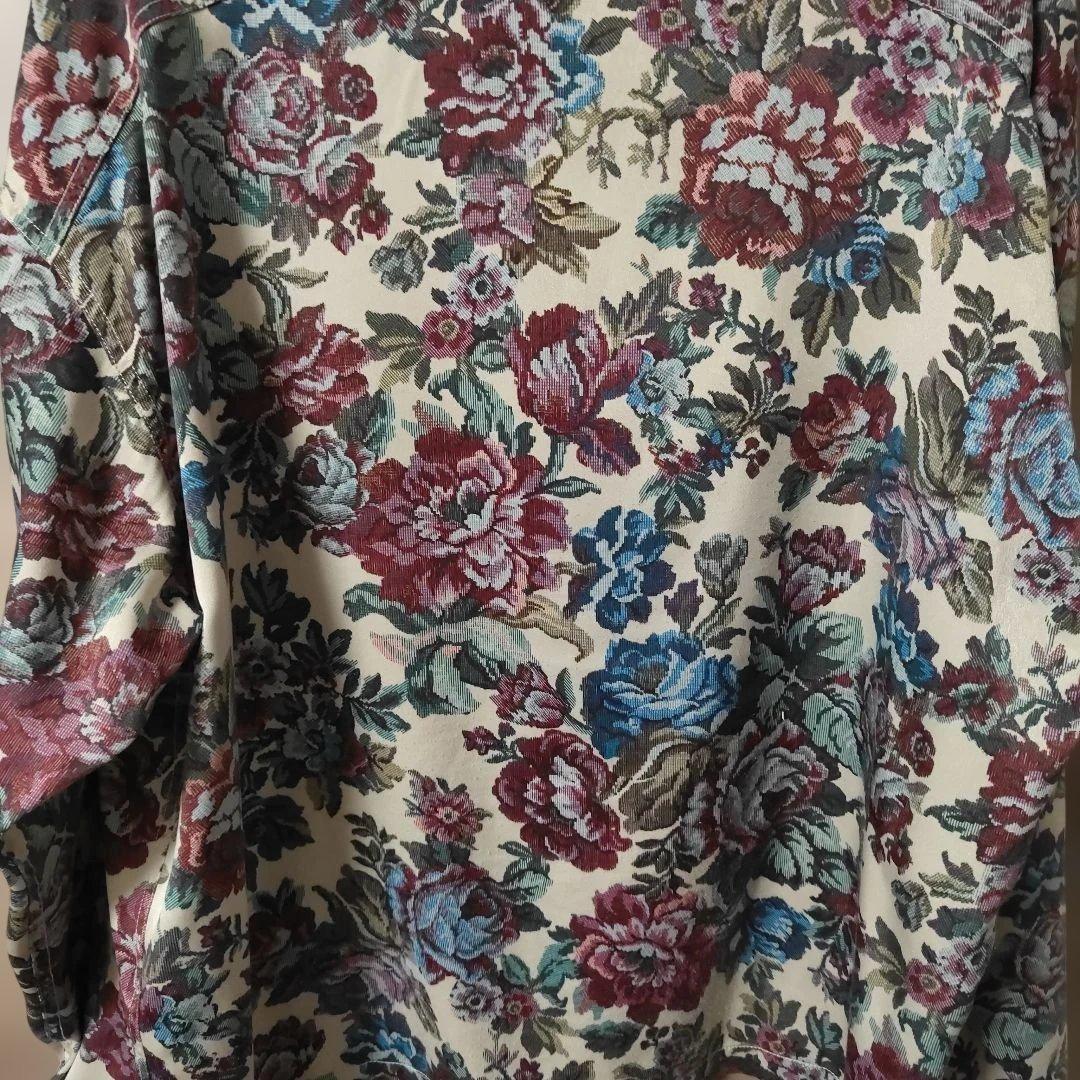 極美品FAT 総柄、花柄カーディガン BLOSSOGAN サイズFAT(XL)