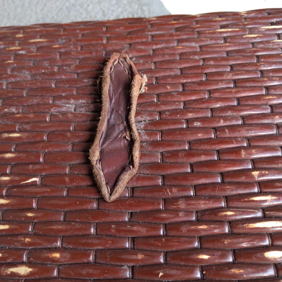 骨董品　昭和レトロ　手提柳行李　トランク　アンティーク　インテリア