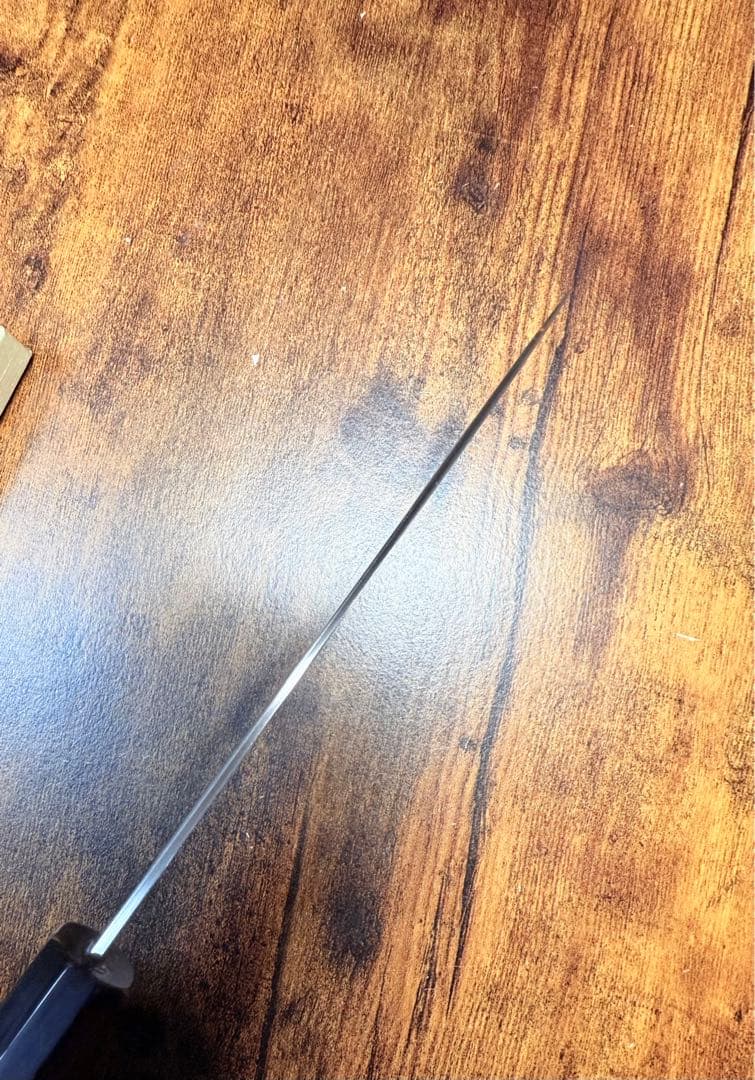 助松　ペティナイフ　青紙スーパー鋼　包丁　紫檀水牛八角柄