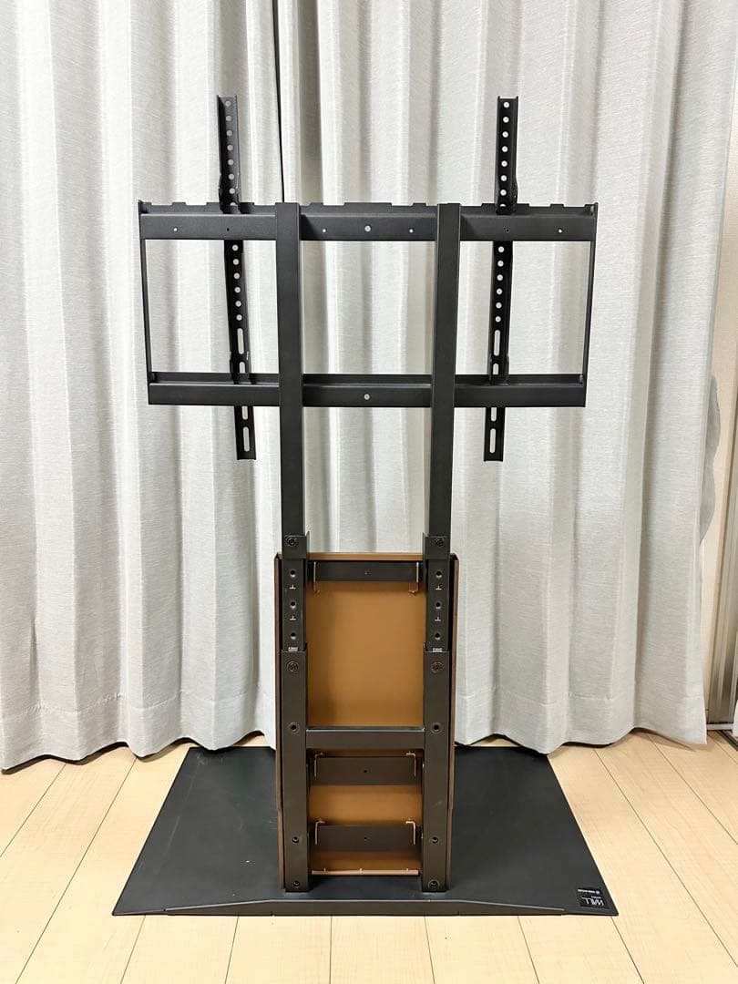 WALL 壁寄せテレビスタンド V3 ロータイプ ブラック ウッド ②