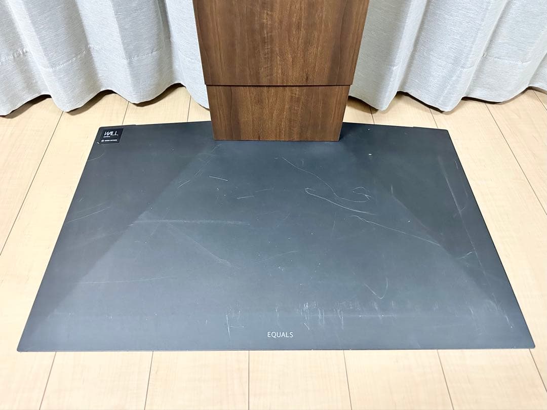 WALL 壁寄せテレビスタンド V3 ロータイプ ブラック ウッド ②