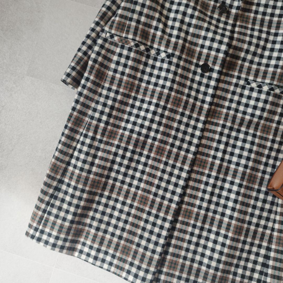 未使用級✨23区 3XL 46 大きいサイズ チェック チェスターコート コラボ
