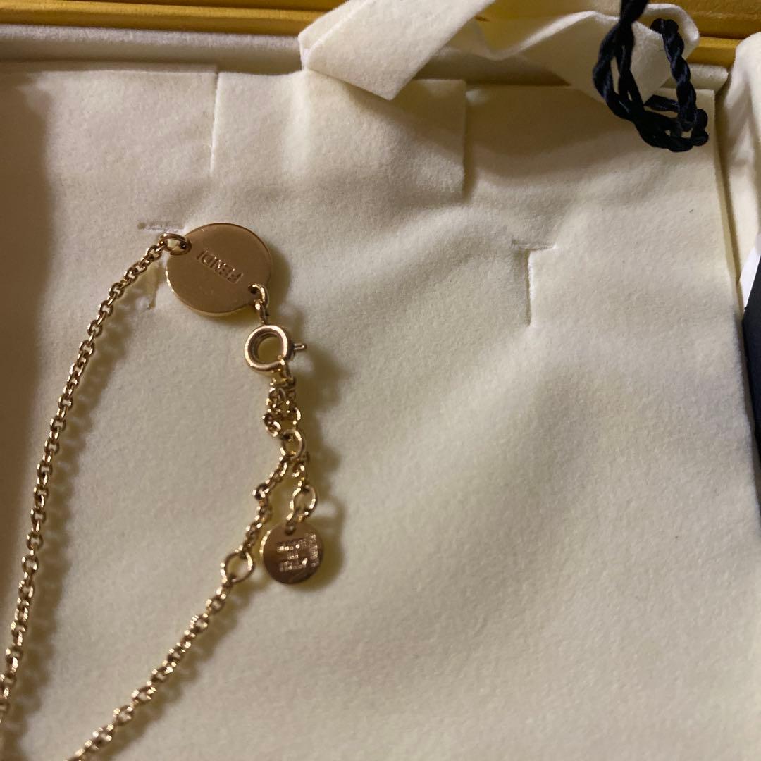 美品　フェンディ　エフイズフェンディブレスレット　ゴールド