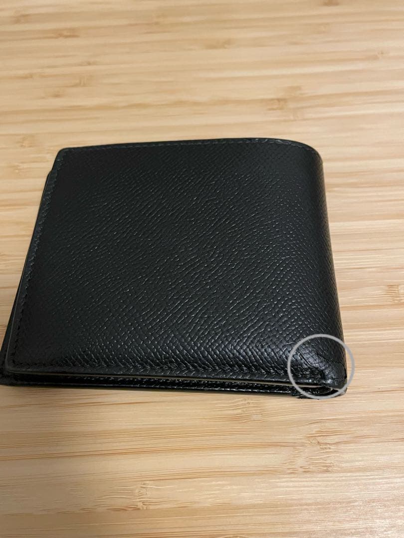 Dunhill（ダンヒル）二つ折り財布　ブラック　カドガン レザー