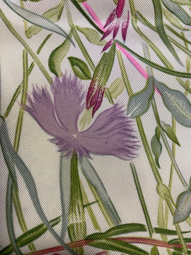 し*送様 エルメス　カレ90 野生のカーネーション(実家保管品)