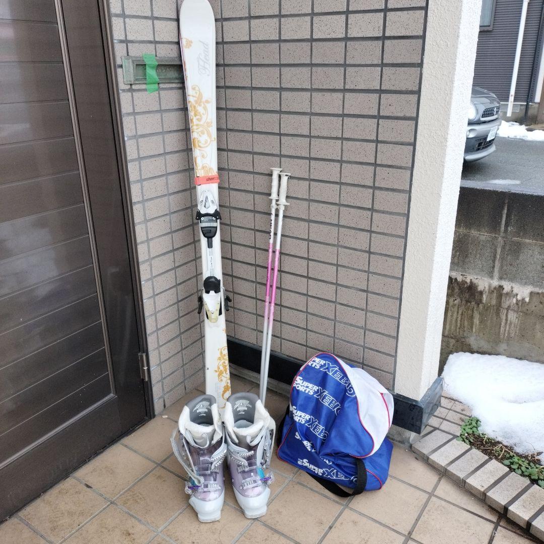 Head スキー板&ポール⭐︎ ホワイト・ゴールドセット　ブーツ
