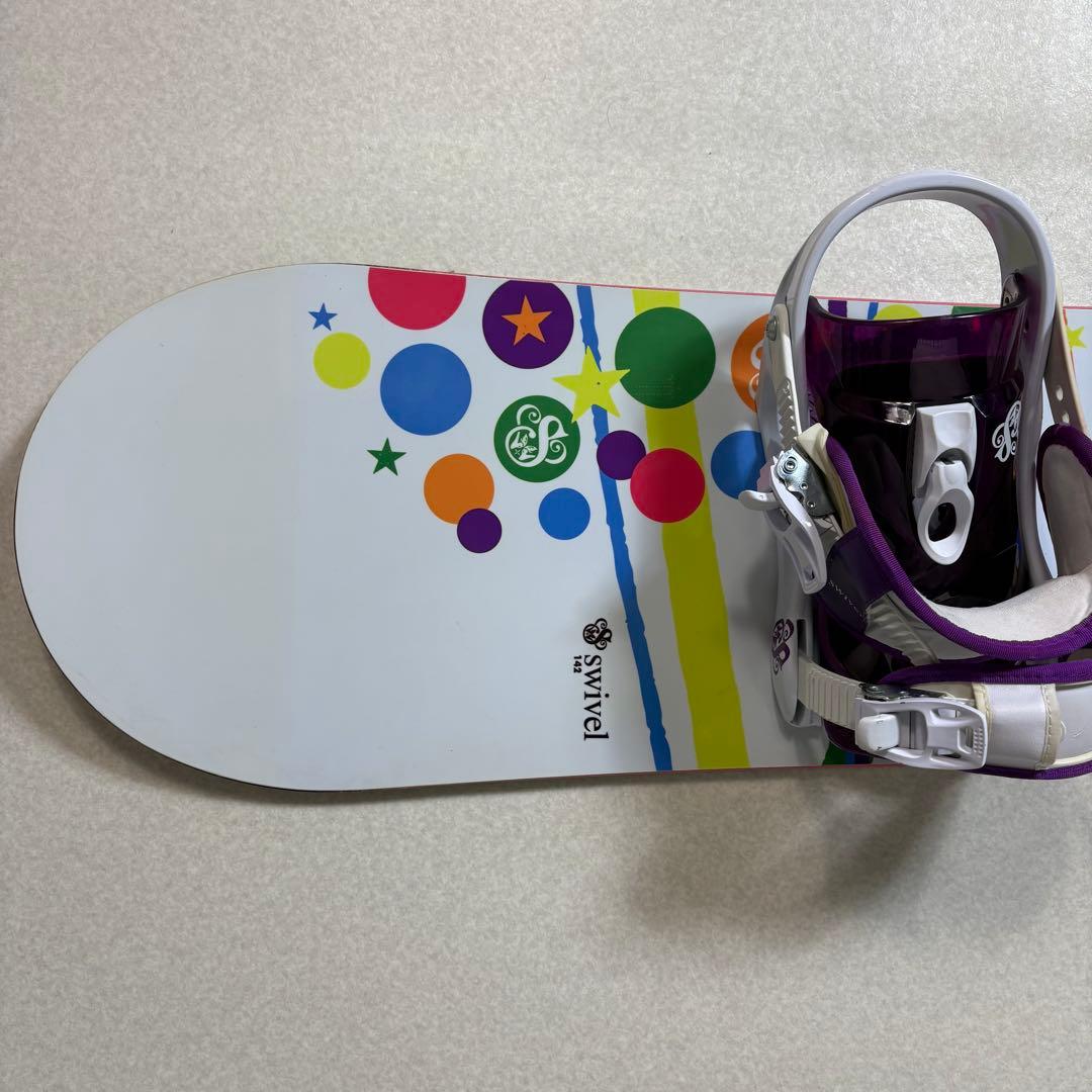 swivel chiffon スノーボード 142cm ビンディング レディース