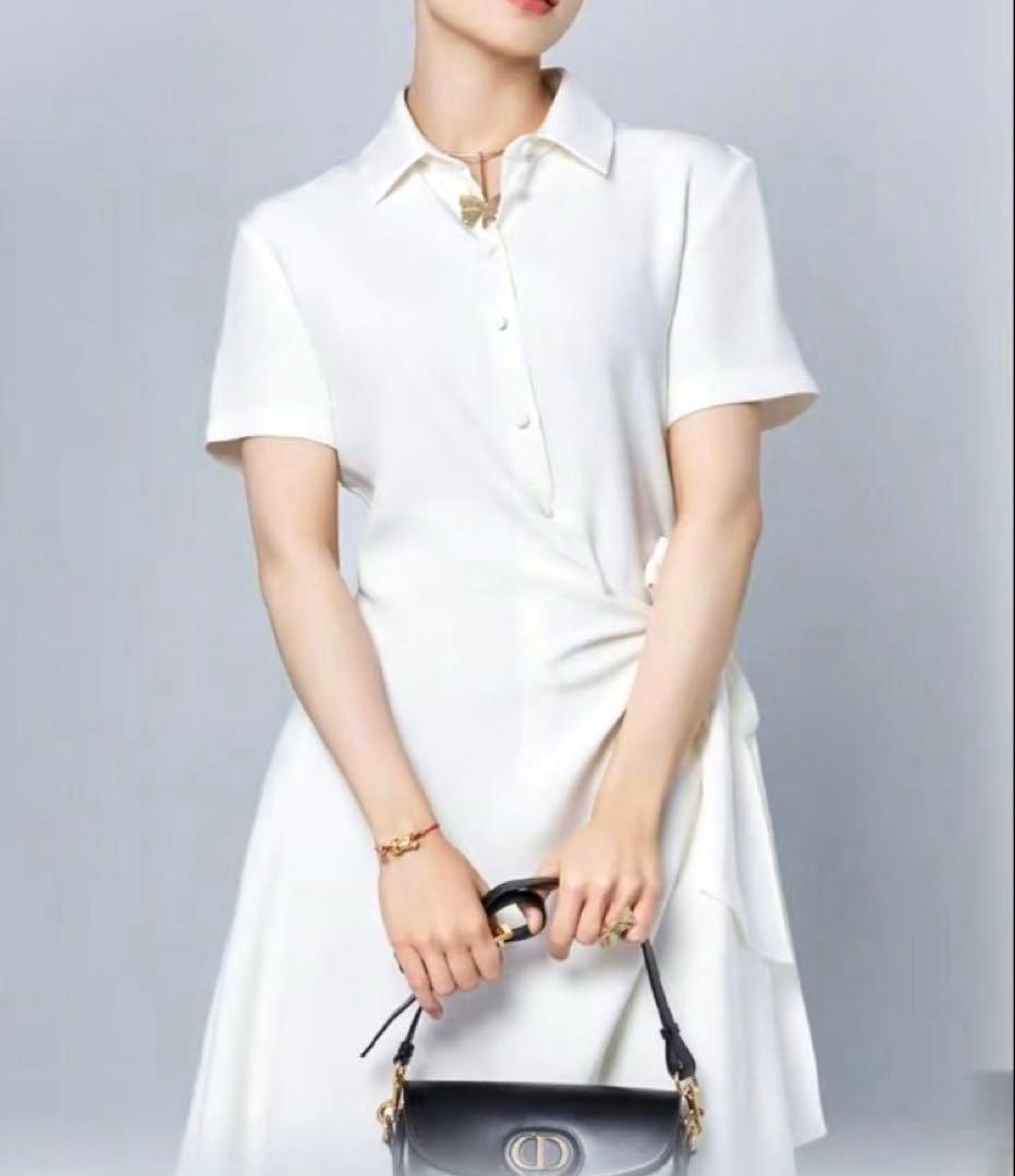 本日限定お値下げ★Christian Dior★ドレープ優美/エクリュ近年物