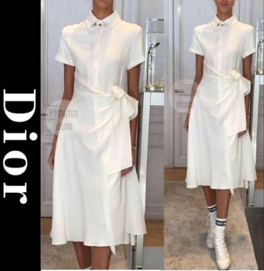 本日限定お値下げ★Christian Dior★ドレープ優美/エクリュ近年物