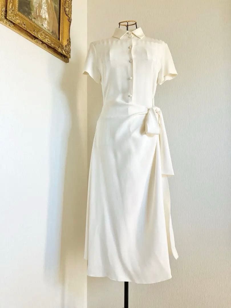 本日限定お値下げ★Christian Dior★ドレープ優美/エクリュ近年物