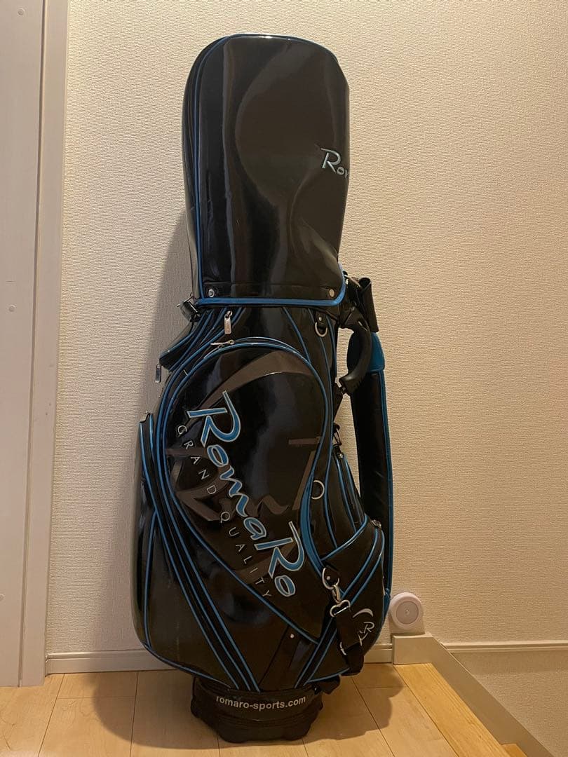 RomaRo ゴルフキャディバッグ ブラック/ブルー