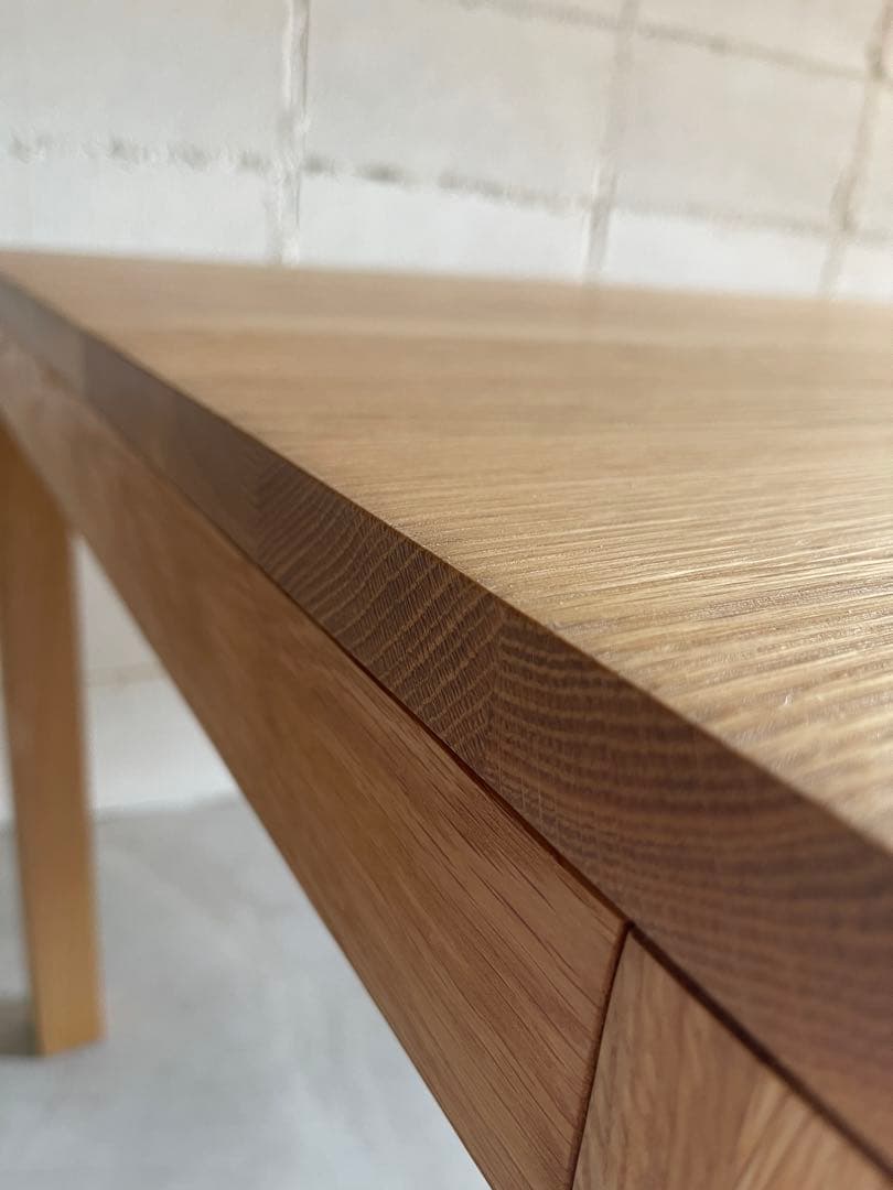 美品　無印良品　MUJI ダイニングテーブル　180 オーク無垢材　引出し付