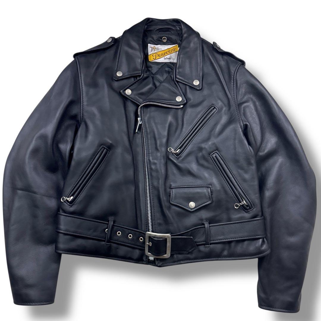 美品 ショット 90s ダブルライダース レザージャケット クラシック 42