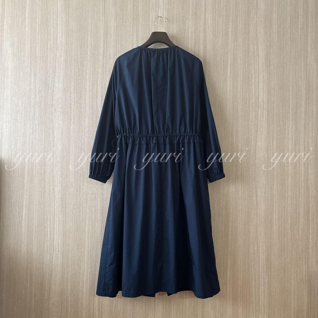 【595】アナイ　ウェザーストレッチロングブルゾン　濃紺　38