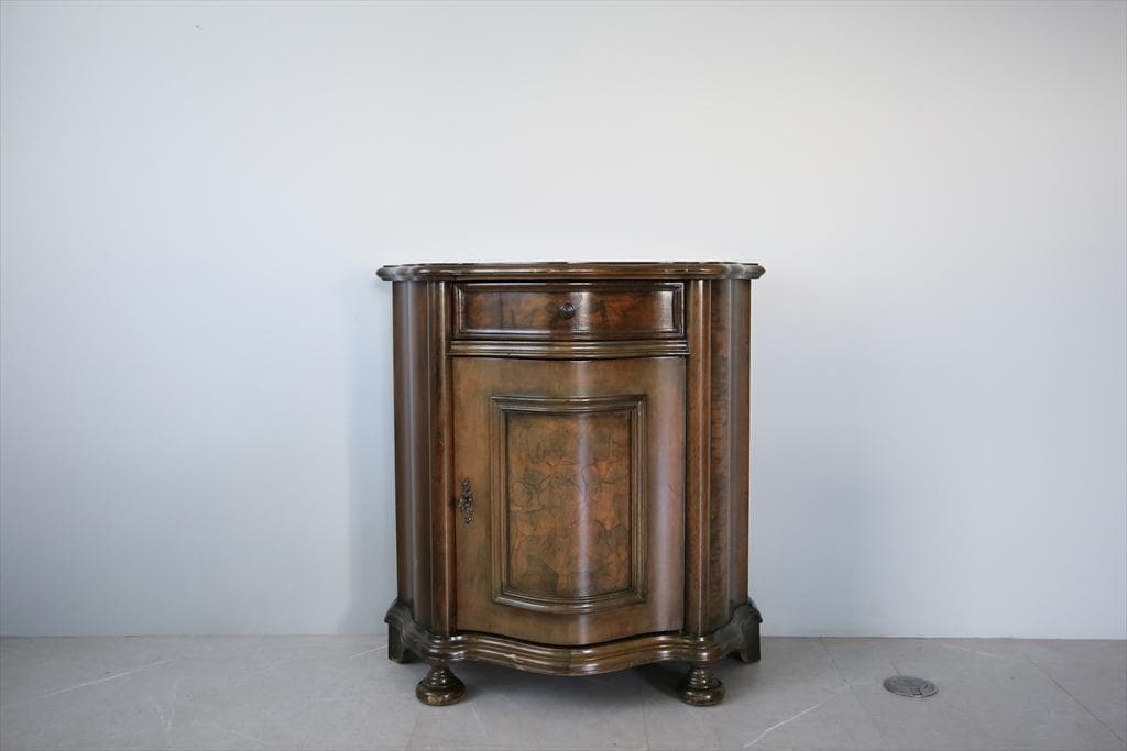 フランスアンティーク木製ホールテーブル机/サイドテーブル/飾り棚(90-90)