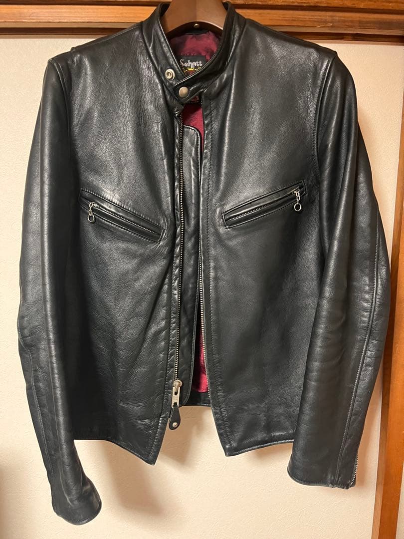 Schott 641xx シングルライダース ブラック 34