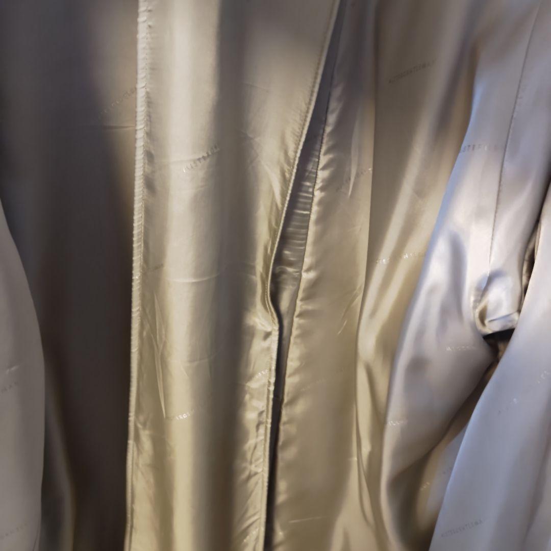 MISTER GENTLEMAN 背中フェイクレザー切り替え トレンチコート