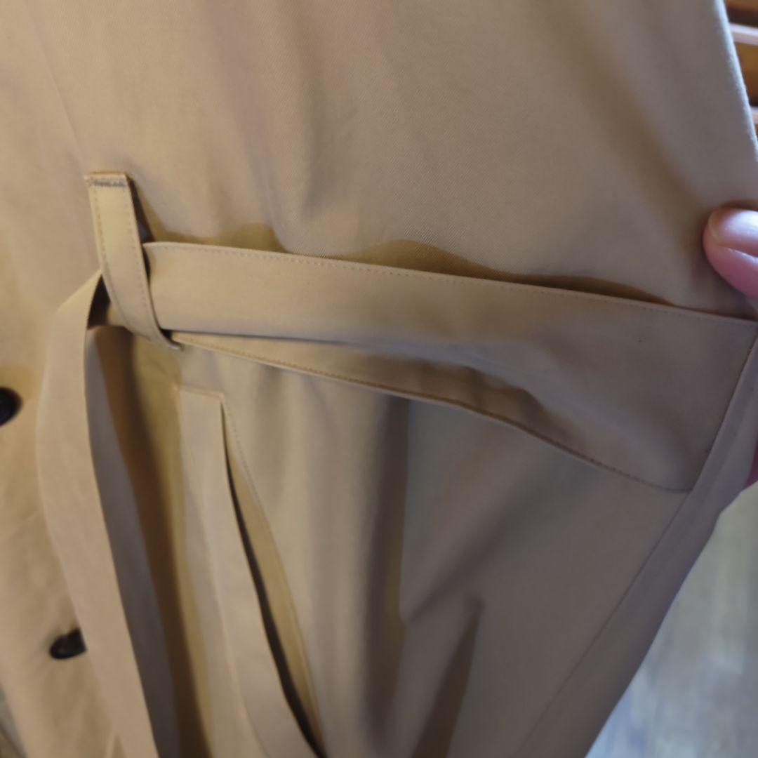 MISTER GENTLEMAN 背中フェイクレザー切り替え トレンチコート