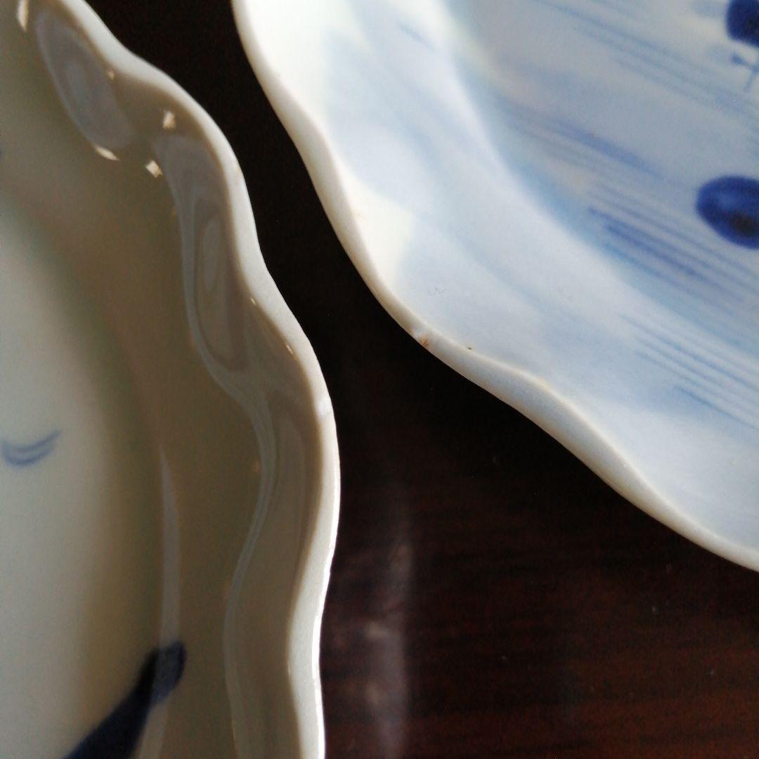 伊万里　染付輪花縁皿　10枚　16.3cm　幕末〜明治期