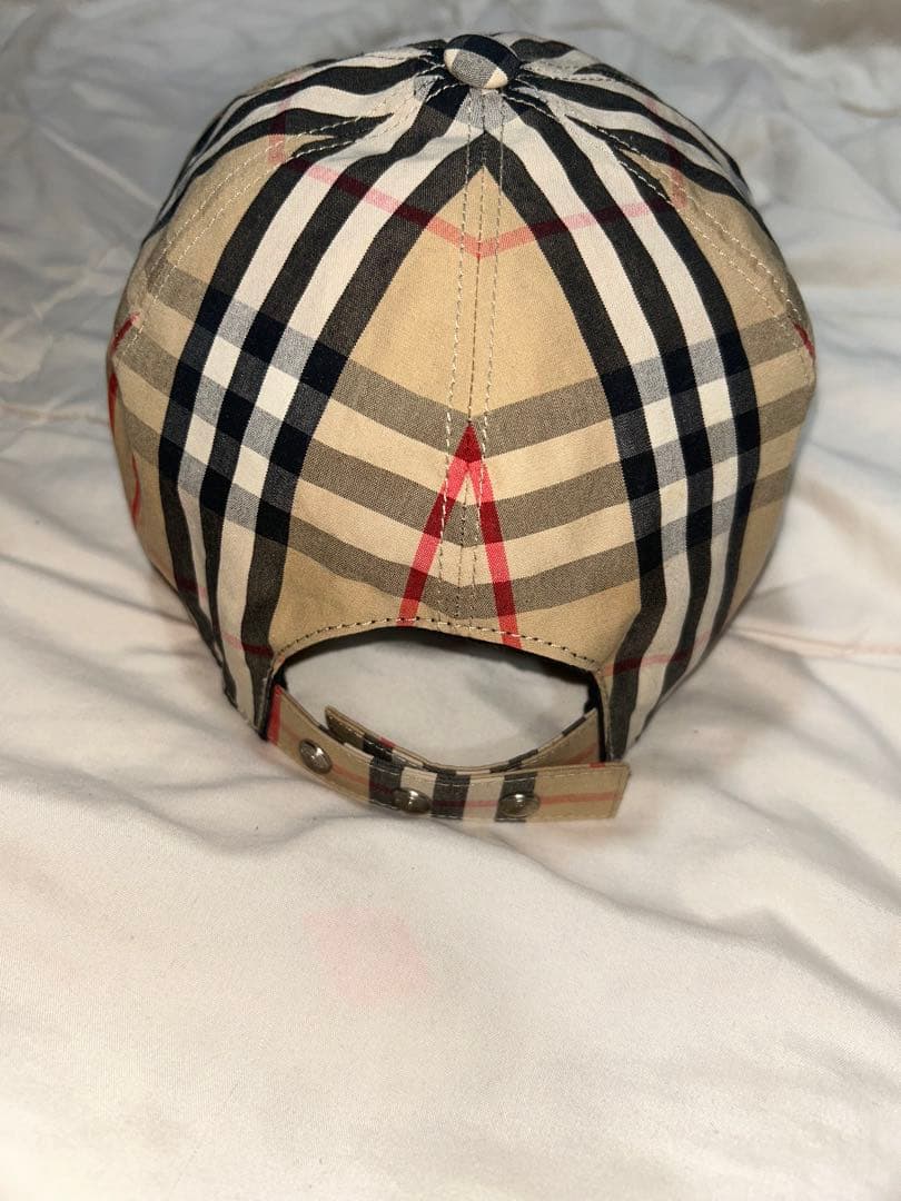 バーバリー チェック柄キャップ TBロゴ