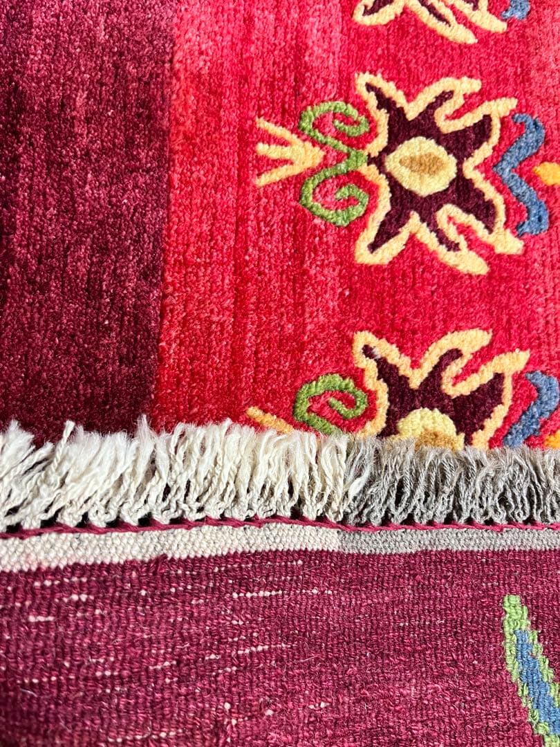 ハンドメイド ギャッベ ラグ 151x91cm